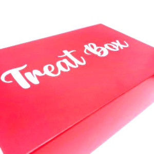 Red Treat Cupcake Box - Holds Standard 6's or Mini 12's