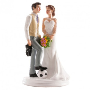 Dekora Wedding Couple Football Theme Cake Topper