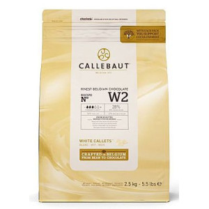 2.5kg Callebaut Belgian White Chocolate 28% 
