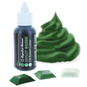 Sugarflair Oil Based Colour - Holly Green 30ml