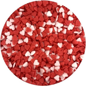 Dekora Red & White Heart Sprinkles 100g 
