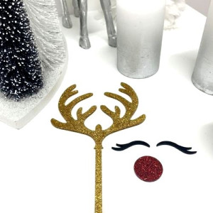 Reindeer Cake Topper Kit - Acrylic