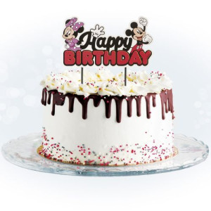 Dekora Minnie & Mickey Birthday Cake Topper - Card 