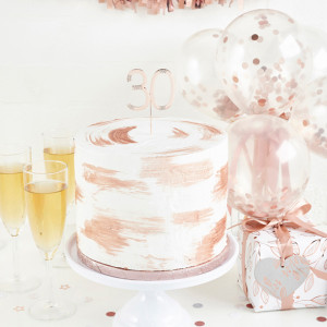Diamante '30' Rose Gold Cake Topper