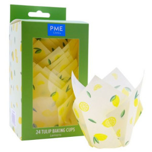 PME Tulip Muffin Wraps Pk/24 - Lemons