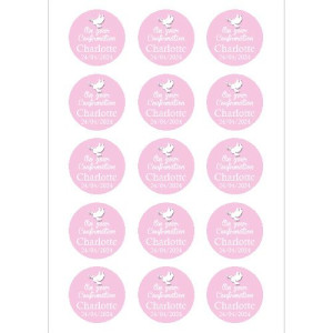On Your Confirmation Cupcake Toppers PINK - 15 x 2"