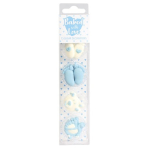 Baked with Love Baby Boy Cupcake Decorations Pk/13