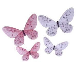 Crystal Candy Wafer Butterflies - Delicate Pink Pk/22