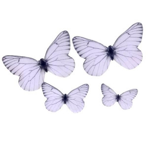 Crystal Candy Wafer Butterflies - Snow Pk/22