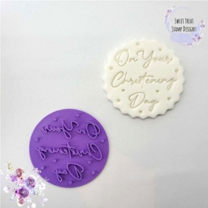 Sweet Treat Embossing Stamps - On Your Christening Day Hearts