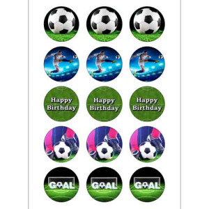 Football Cupcake Toppers - 15 x 2"