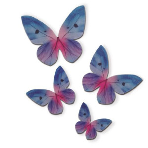 Dekora Edible Blue Tones Wafer Butterflies Box/87