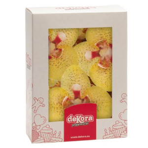 Dekora Yellow Wafer Orchids Box/10