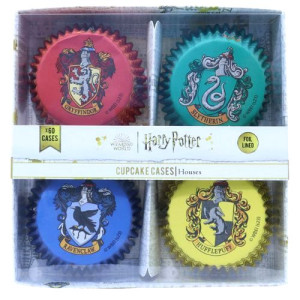 Harry Potter Foil-lined Cupcake Cases - Hogwarth Houses Pk/60