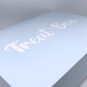 Baby Blue Treat Cupcake Box - Holds Standard 12's or Mini 24's