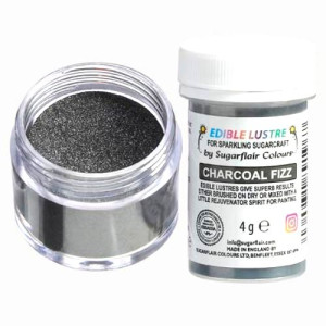 Sugarflair Lustre Dust Charcoal Fizz 4g