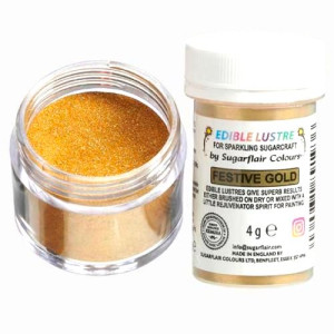 Sugarflair Lustre Dust Festive Gold 4g