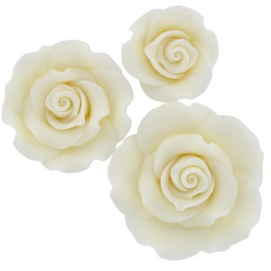Mixed Warm White Sugar Soft Roses Pk/12