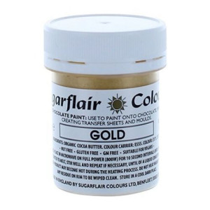 Sugarflair Chocolate Colouring Paint - Gold 35g