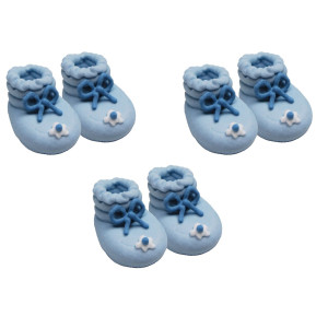 Blue Booties Sugarcraft Toppers Pk/3 Pairs