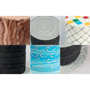 Cake Star Texture Mats - Outdoor Set/6