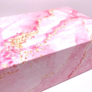 Marble Pink Cupcake Box - Holds Standard 12's or Mini 24's