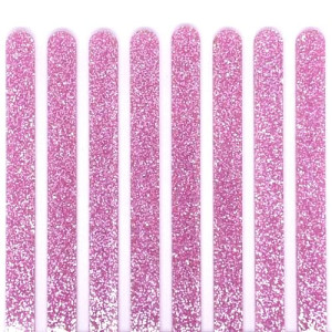 Popsicle Sticks Pk/8 - Pink Glitter