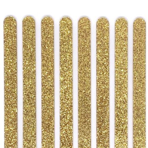 Popsicle Sticks Pk/8 - Gold Glitter