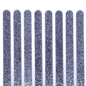 Popsicle Sticks Pk/8 - Charcoal Grey Glitter