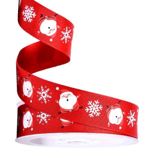 Santa & Snowflake Ribbon 25mm