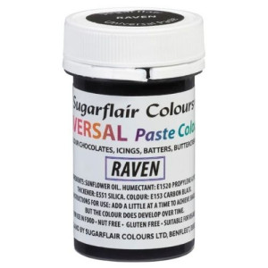 Sugarflair Universal Paste Colours - Raven