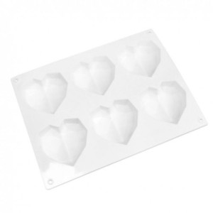 Choctastique Geo Heart Chocolate Mould - 6 Cavity