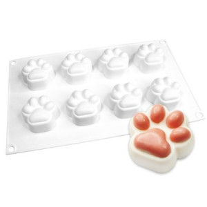Choctastique Paw Print Chocolate Mould - 8 Cavity
