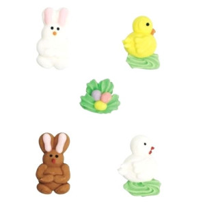 Bulk Rabbit & Chick Sugar Decoraions Box/200