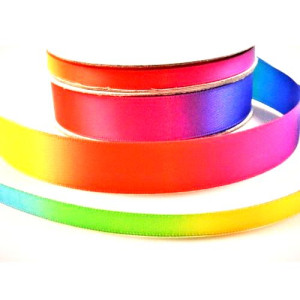 15mm Rainbow Coloured Ribbon - 10m Roll