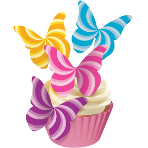 Squires Edible Wafer Butterflies - Candy Swirls 
