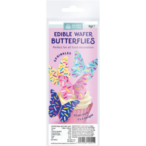 Squires Edible Wafer Butterflies - Sprinkles 
