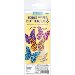 Squires Edible Wafer Butterflies - Leopard Print 