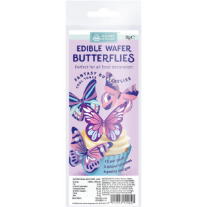 Squires Edible Wafer Butterflies - Fantasy Cool Tones