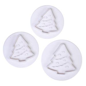 Cake Star Christmas Tree Plunger Cutters - Set/3 