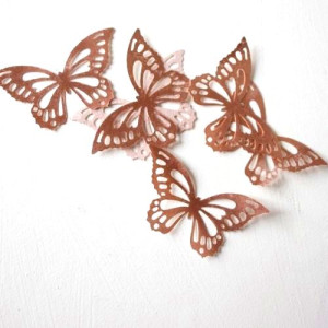 Crystal Candy Wafer Butterflies - Rose Gold Pk/22