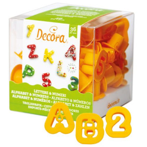 Decora Alphabet & Numbers Cutters Set/36