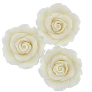 63mm Sugar Soft Roses Box/8 - Warm White