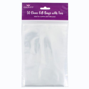 Small Clear Gift Bags & Ties Pk/50
