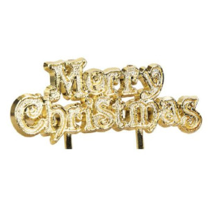 Plastic Gold Merry Christmas Motto