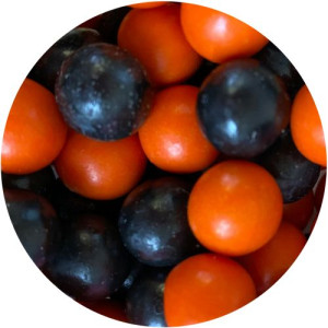 10mm Black & Orange Choco Balls 80g 