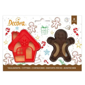 Decora Gingerbread Man & House Cookie Cutters 