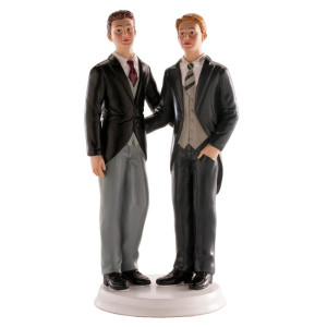 Dekora Male Couple Figurines in Morning Suits