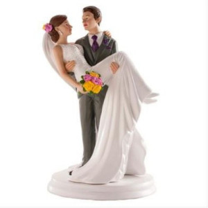Dekora Wedding Couple In Arms Cake Topper