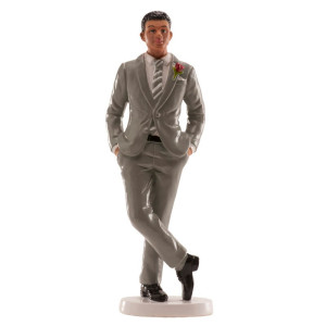 Dekora Groom Figurine in Grey Suit